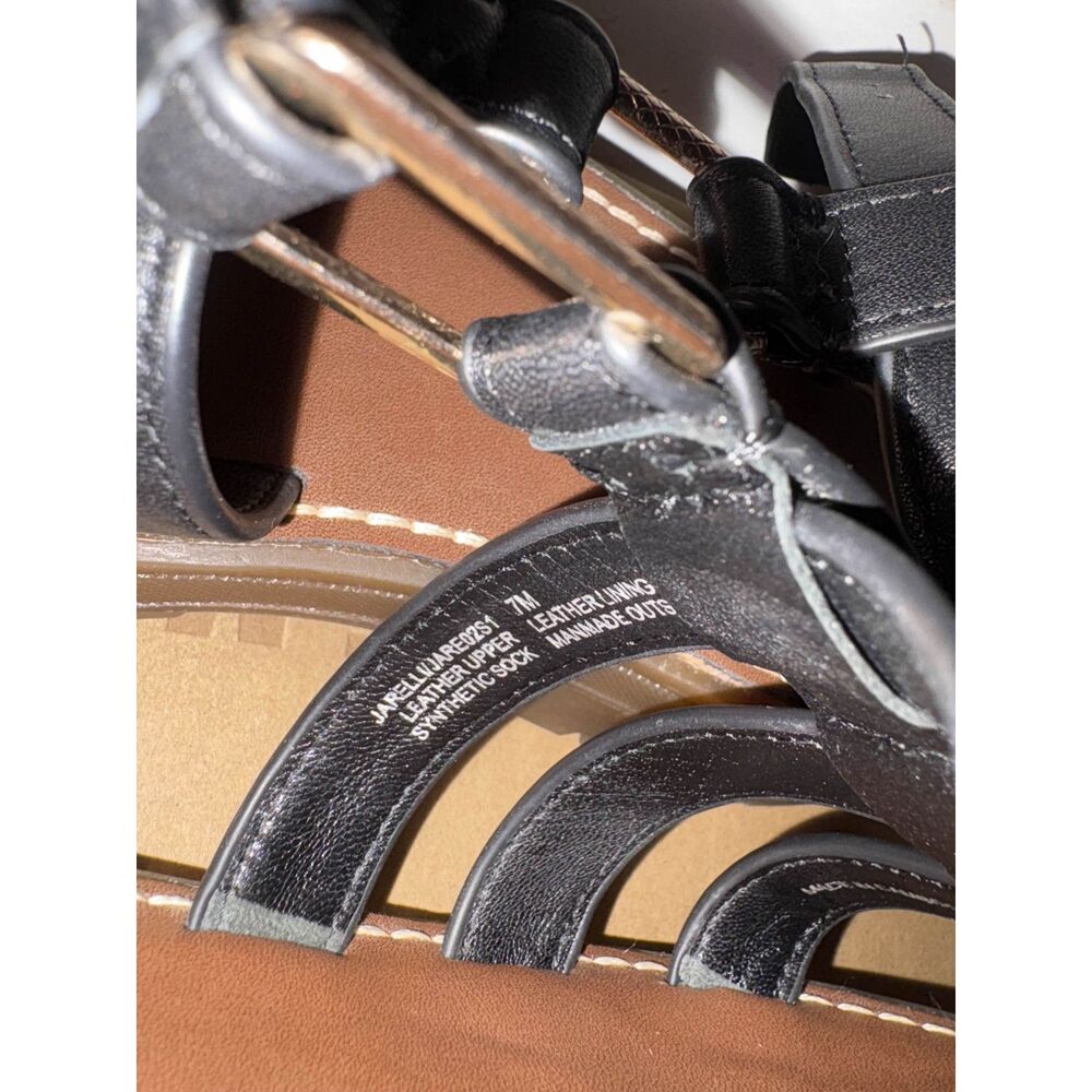 Steve Madden Jarelli Black Leather Sandals - Picture 5 of 5